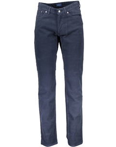 Синие хлопковые мужские брюки Gant