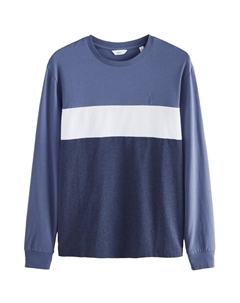 Лонгслив Shirt, синий/темно-синий Next