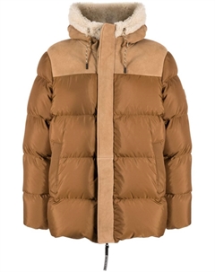 Пуховик Shasta с капюшоном и отделкой из овчины, коричневый Ugg