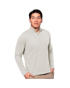 Мужской пуловер с молнией без четверти Peak, цвет Oatmeal Antigua