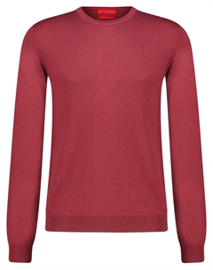 Шерстяной свитер san cedric-m1 приталенного кроя, розовый Hugo