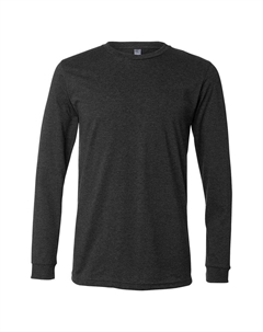 Футболка Bella + Canvas Heather из ПВХ с длинными рукавами, цвет Dark Grey Heather Bella+canvas