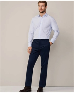 Мужские брюки чинос классического кроя из саржи, темно-синий Hackett