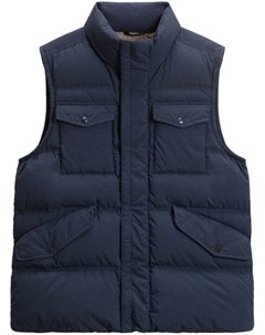 Стеганый жилет, окрашенный в готовом виде, синий Woolrich