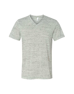 Футболка Bella + из фактурного джерси с v-образным вырезом, цвет White Marble Bella+canvas