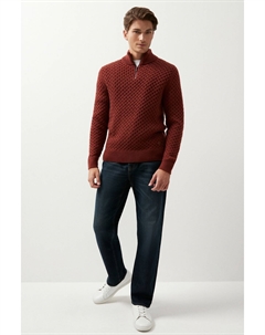 Обычная джемпер с застежкой молнией на вороте, красный Next