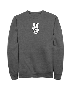 Мужская флисовая рубашка с рисунком 's Mickey Classic Peace Hand, цвет Charcoal Heather Disney