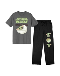 Мужской пижамный комплект The Mandalorian Grogu: верх и низ пижамы, мультиколор Licensed character