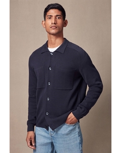 Свободная трикотажная кофта из 100% хлопка, синий Next