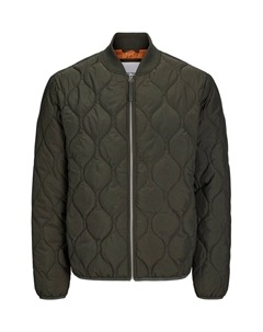 Стеганая куртка бомбер с подкладкой, зеленый Jack & jones