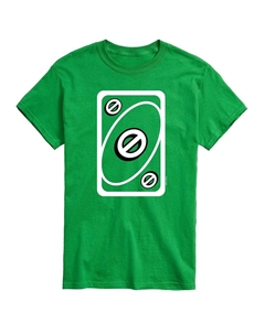 Зеленая мужская футболка UNO Skip Card, зеленый Mattel