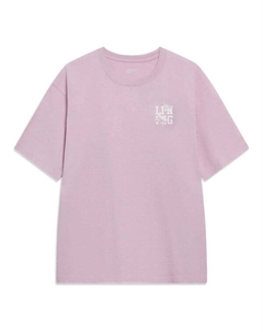 Футболка с изображением бабочки китайской культуры, розовый Li-ning