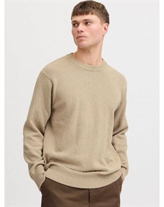 Вязаный свитер сдайк, бежевый Solid