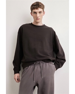 Толстовка свободного кроя из стираного хлопка, коричневый H&m