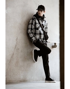 Верхняя рубашка с застежкой-молнией спереди стандартной посадки, черный H&m