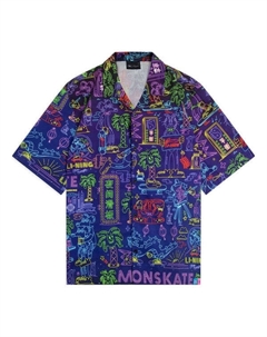 Рубашка x Стивен Харрингтон сплошной принт графическая рубашка, мульитколор Li-ning