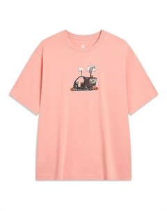 Футболка badfive dream с графическим принтом обручей футболка, розовый Li-ning