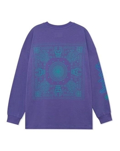 Футболка с длинным рукавом с графическим принтом badfive, фиолетовый Li-ning