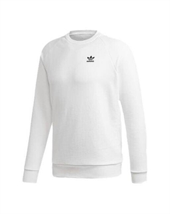 Толстовка с капюшоном оригинальная повседневная спортивная кофта с круглым вырезом белая, белый Adidas