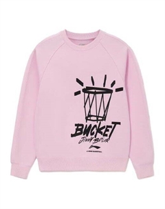 Свитера спортивные баскетбольные серии алфавит печать пуловер, розовый Li-ning