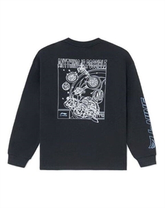 Свитера спортивные стильные серии узор принт пуловер, черный Li-ning