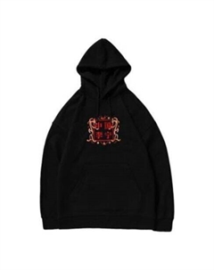 Толстовка с капюшоном на неделю моды в Нью-Йорке вышитый пуловер с капюшоном, черный Li-ning