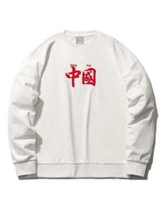 Свитера спортивная мода серия свободный спортивный пуловер, белый Li-ning