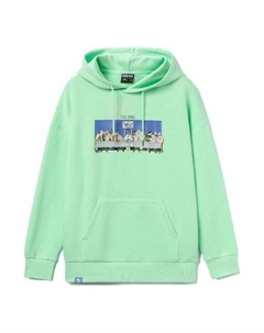 Толстовка с капюшоном badfive с графическим принтом, зеленый Li-ning