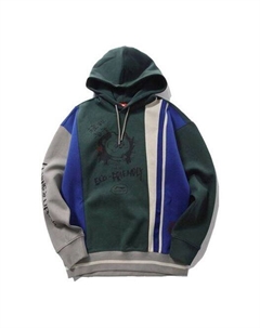 Толстовка с капюшоном x series splicing свободный пуловер, зеленый Li-ning