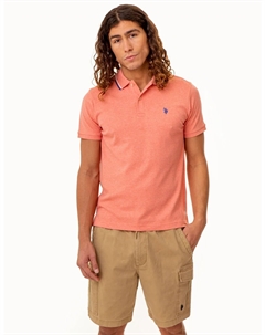 Футболка поло Slim Fit Solid Interlock, оранжевый U.s. polo assn.