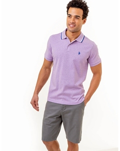 Футболка поло Slim Fit Solid Interlock, сиреневый U.s. polo assn.