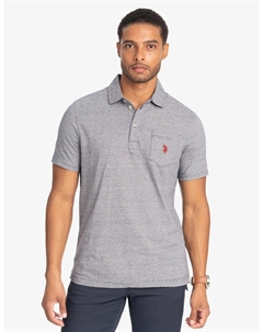 Футболка поло Printed End-on-end Striped, синий U.s. polo assn.