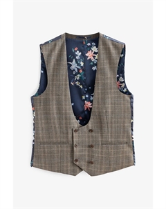 Клетчатый жилет, серо-коричневый (Размер 44 RU) Next