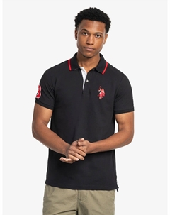Футболка поло Slim Fit Big Logo Multi-tonal, черный U.s. polo assn.