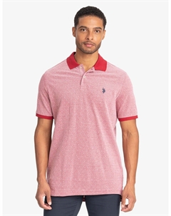 Футболка поло Jacquard Birdseye Pique, красный U.s. polo assn.