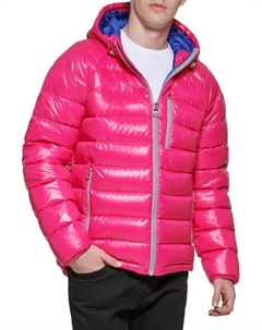 Пуховик с логотипом и капюшоном, цвет Punch Guess