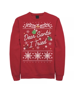 Мужской уродливый свитер «Дорогой Санта, я попробовал украшения», флисовый пуловер с графическим рисунком Licensed character