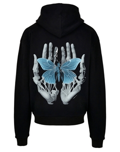 Пуловер Ultra Heavy Hoodie Skelett Hände Schmetterling, черный F4nt4stic