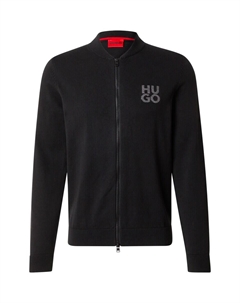 Вязаный кардиган Knit Cardigan Solouh, черный Hugo