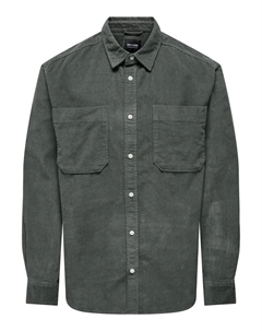 Повседневная рубашка Comfort fit Button Up Shirt ONSAlp, темно-серый Only & sons
