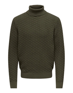 Свитер хлопковый, коричневый Only & sons