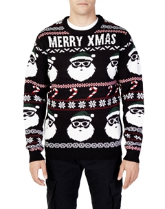 Джемпер с рождественским рисунком, черный Only & sons