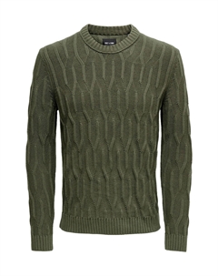 Джемпер хлопковый, зеленый Only & sons