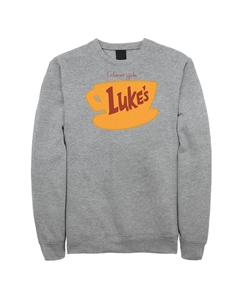 Мужской свитшот с логотипом Gilmore Girls Luke's, цвет Athletic Heather Licensed character