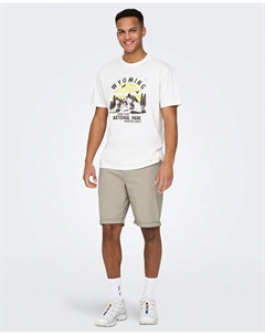 Мужские брюки-бермуды стандартного кроя, бежевый Only & sons