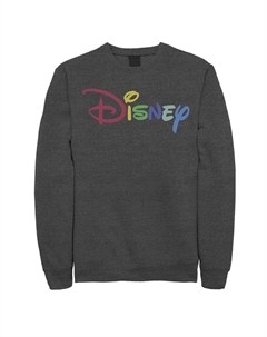 Мужской свитшот Disney's с логотипом Disney Rainbow, цвет Charcoal Heather Licensed character
