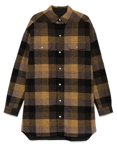 Клетчатая рубашка, коричневый Rick owens