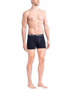 Боксеры Trunk Style 01/C Basic Cuff Logo im 2er Pack, черный Replay