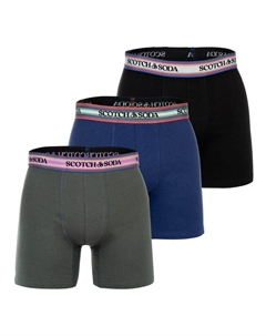 Боксеры short 3er Pack, цвет schwarz/grün Scotch&soda