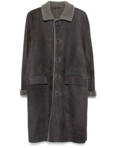 Замшевое пальто, серый Salvatore santoro